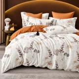 Set Lenjerie de Pat Dublu din Microfibră Premium, 6 Piese, Cearșaf 245x250 cm