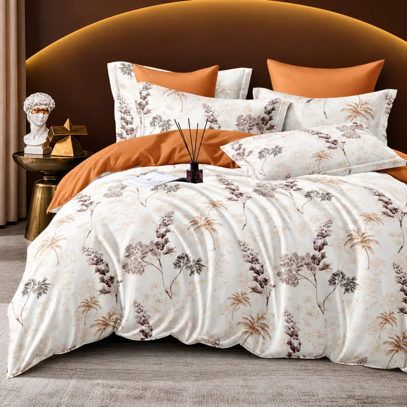 Set Lenjerie de Pat Dublu din Microfibră Premium, 6 Piese, Cearșaf 245x250 cm