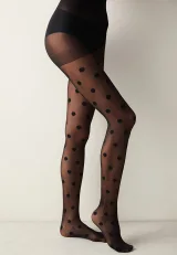 Dres Penti ,,Big Dots'' 30 DEN – Negru, Model cu Buline Mari