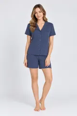 Pijama Dama din Viscoză – Bleumarin