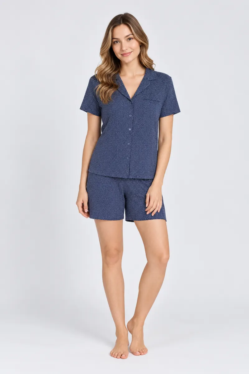 Pijama Dama din Viscoză – Bleumarin