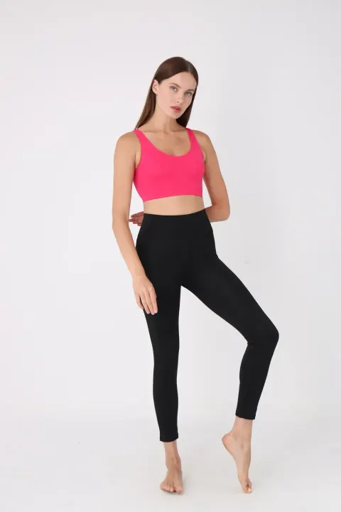 Bustieră damă lejeră, cu bretele late, fără push-up și fără balene, fucsia
