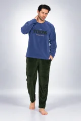 Pijama bărbați albastru & verde închis  – material polar
