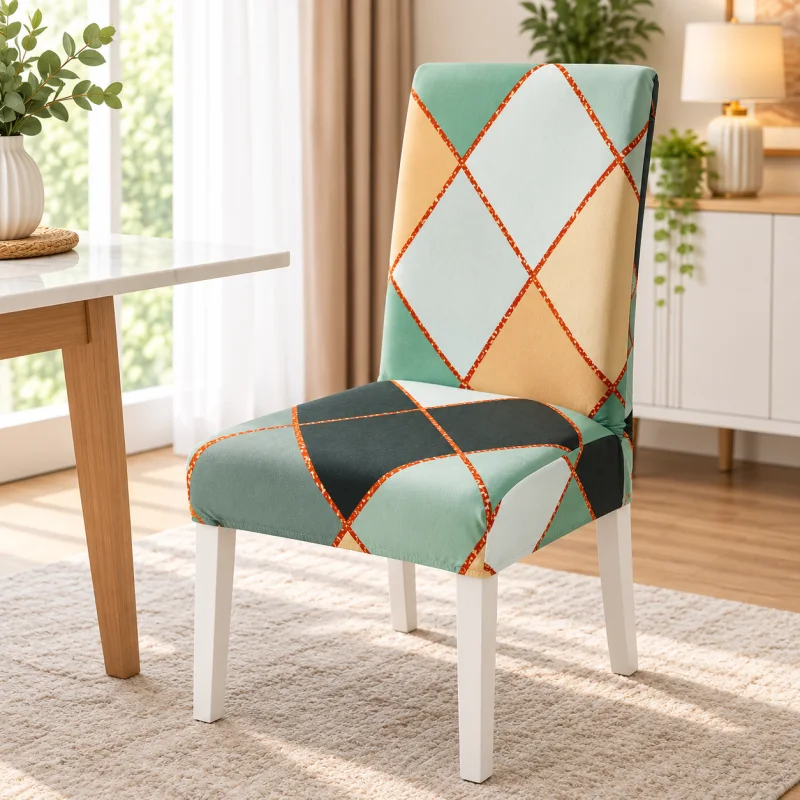 Set 6 Huse Elastice pentru Scaune, Microfibră Premium, cu Elastic, Protecție și Design Elegant
