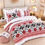 Set Lenjerie de Pat Dublu din Microfibră Premium, 6 Piese, Cearșaf 245x250 cm