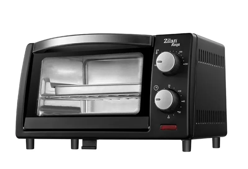 Mini Cuptor Electric 9L, 800W, Timer 60 Minute, 3 Funcții de Încălzire, Temperatură Reglabilă până la 230°C, Geam Dublu