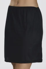 Jupă damă deasupra genunchiului fără cusături, cu elastic din dantelă, negru