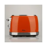 Prăjitor de Pâine Electric Retro, 850W, 2 Felii, 6 Trepte de Rumenire, Decongelare și Reîncălzire, Roșu