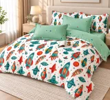 Set Lenjerie de Pat Dublu din Microfibră Premium, 6 Piese, Cearșaf 245x250 cm