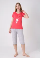 Pijama damă cu model de Paște, roz