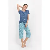 Pijama Dama– imprimeu Your Only Limit Is You,  blue