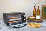 Mini Cuptor Electric 9L, 800W, Timer 60 Minute, 3 Funcții de Încălzire, Temperatură Reglabilă până la 230°C, Geam Dublu