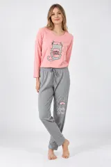 Pijamale damă cu imprimeu Together Forever, roz