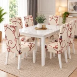 Set 6 Huse Elastice pentru Scaune, Microfibră Premium, cu Elastic, Protecție și Design Elegant