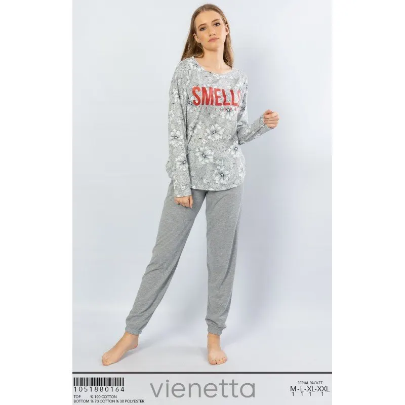 Pijamale damă cu imprimeu floral Smells
