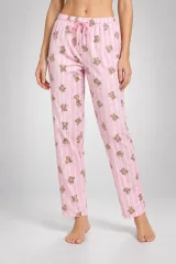 Pantaloni de pijama de dama dungi roz