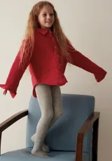 Dres fetițe Penti Pretty „Karina” din bumbac – imprimeu tricotat, gri