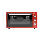 Cuptor Electric 45L, 2000W, 3 Moduri de Încălzire, Temperatură Reglabilă până la 250°C, Timer 90 Minute, Interior Emailat, Roșu