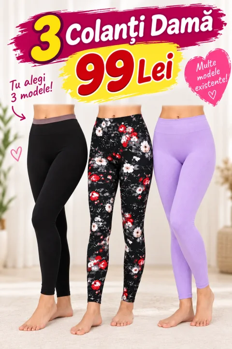 3 Colanți Damă – 99 Lei