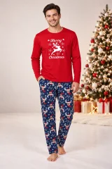 Pijama Bărbați de Crăciun, Bluză cu Mânecă Lungă și Pantaloni Lungi