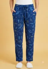 Pantaloni Damă cu Buzunare  ALBASTRU