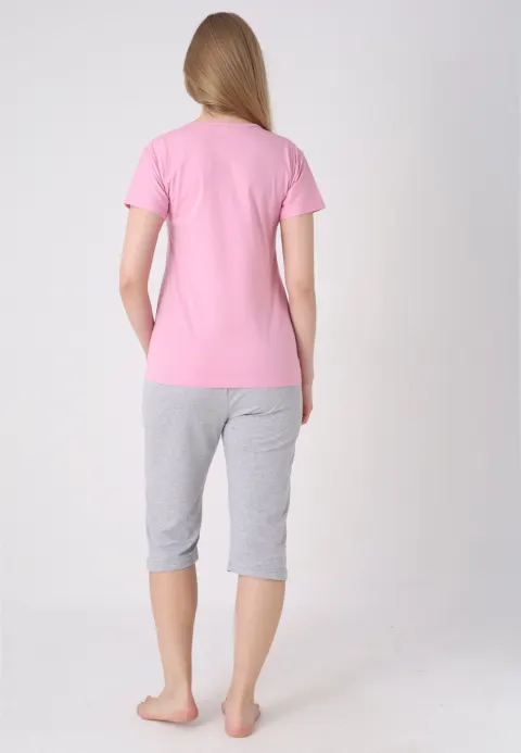 Pijama damă cu model de Paște, roz