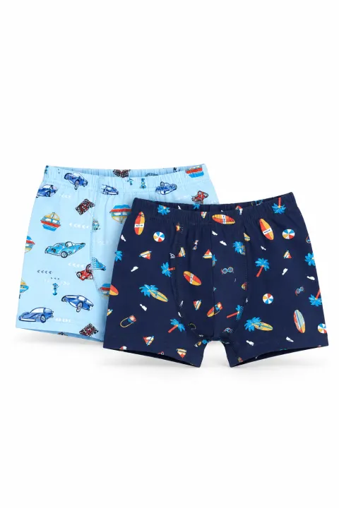 Set 2 Boxeri Băieți din Bumbac – Multicolor