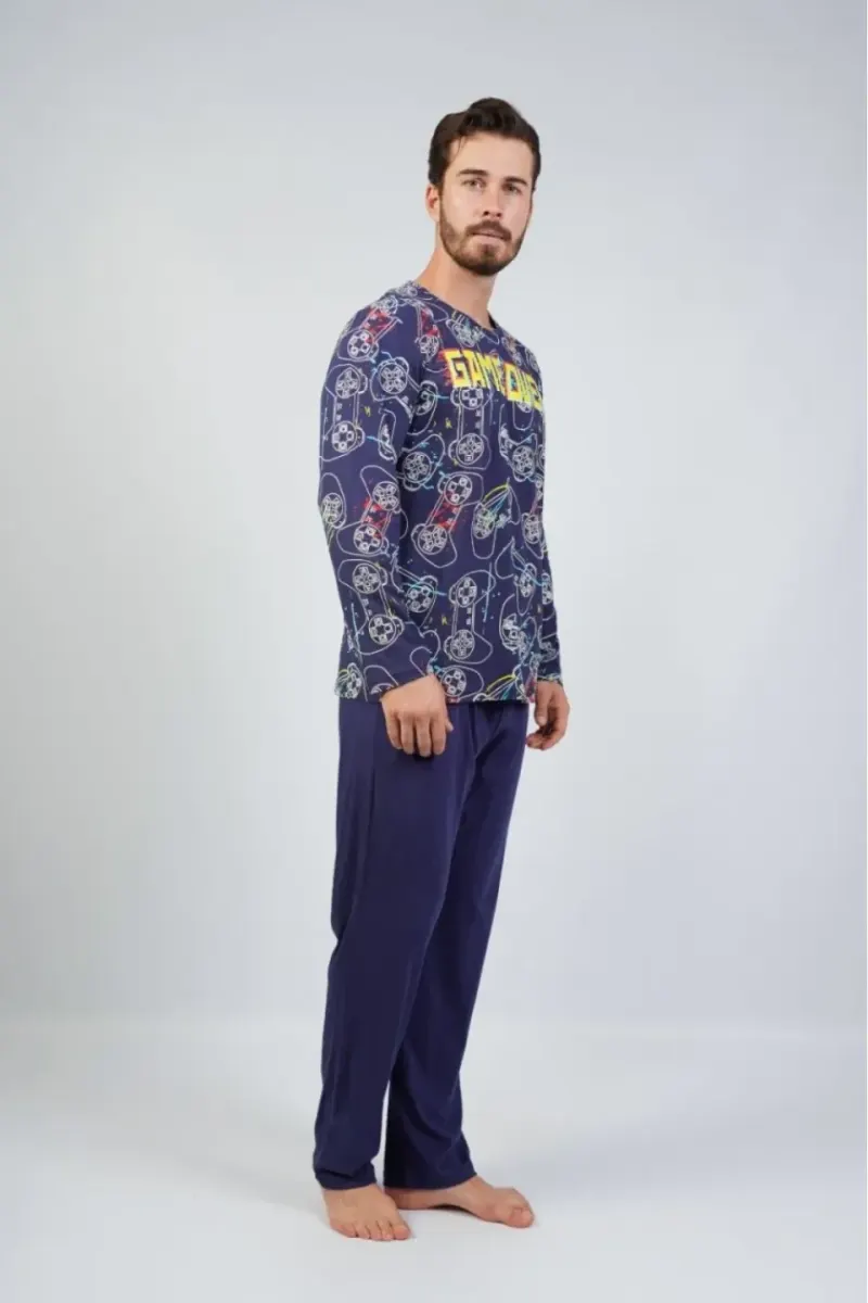 Pijama pentru Bărbați cu Imprimeu "Game Over"