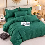 Set Lenjerie de Pat Dublu din Microfibră Premium, 6 Piese, Cearșaf 245x250 cm
