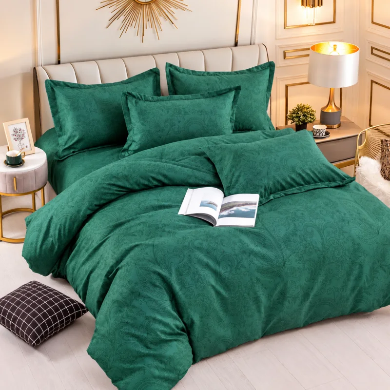 Set Lenjerie de Pat Dublu din Microfibră Premium, 6 Piese, Cearșaf 245x250 cm
