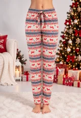 Pantaloni de Pijama Damă de Crăciun din 100% Bumbac