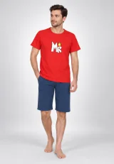 Pijama familie-bărbati  3/4 , ROSU