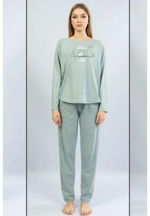 Pijamale damă cu imprimeu All We Need Is Love