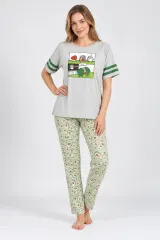 Pijama damă „Avocado” cu mânecă scurtă și pantaloni lungi