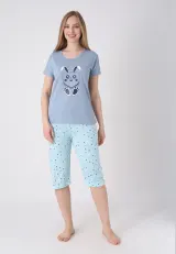 Pijama damă cu model de Paște, gri