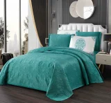 Set Cuvertură de Pat Dublu din Catifea Premium, 5 Piese, 220x240 cm, cu Fețe de Pernă Decorative