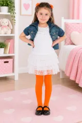Dres fetițe Penti Extra Cotton 90 DEN – portocaliu