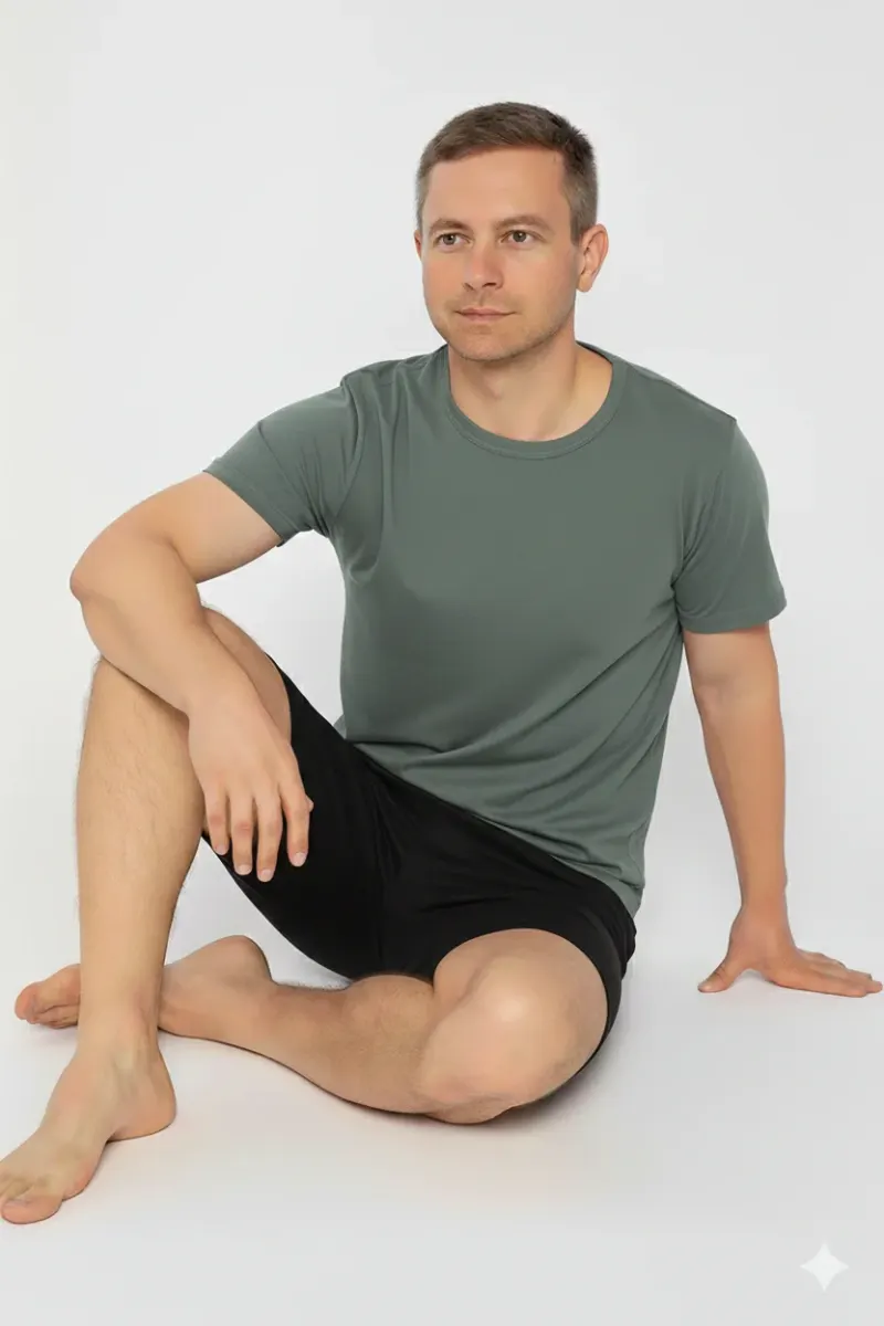 Pijama bărbați verde-negru