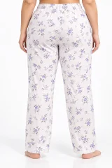 Pantaloni de pijama damă mărimi mari, Big Size 2XL–5XL, cu șnur reglabil