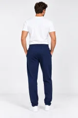 Pantaloni Trening Bărbați Bleumarin, Croială Dreaptă, Talie Elastică cu Șnur și Buzunare Laterale