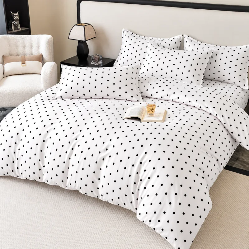 Set Lenjerie de Pat Dublu din Microfibră Premium, 6 Piese, Cearșaf 245x250 cm