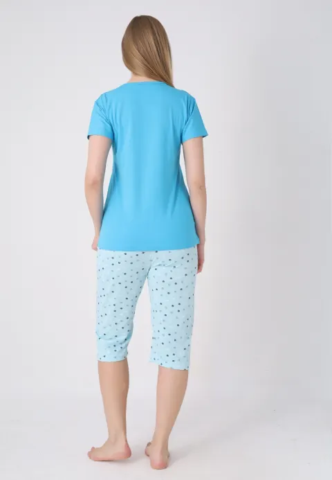 Pijama damă cu model de Paște, blue
