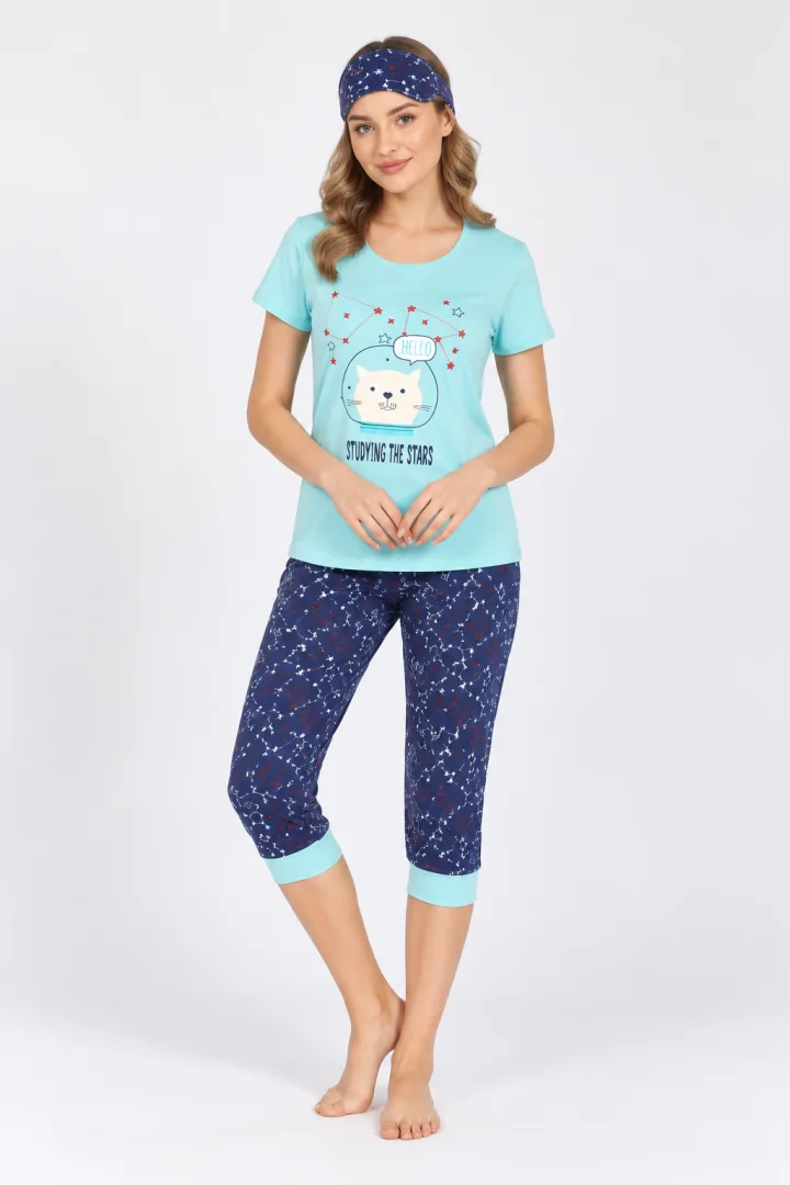 Pijama  dama,  imprimeu Stars - Set de Primăvară