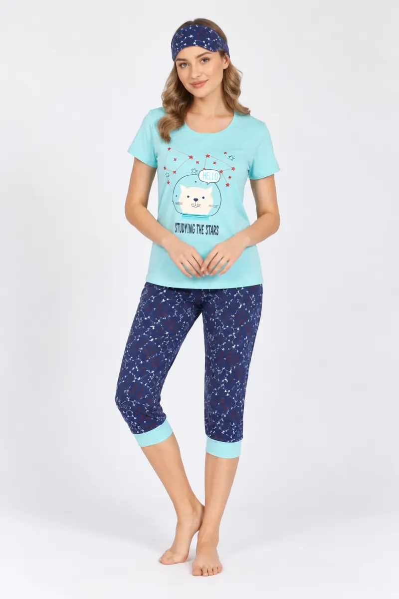 Pijama  dama,  imprimeu Stars - Set de Primăvară
