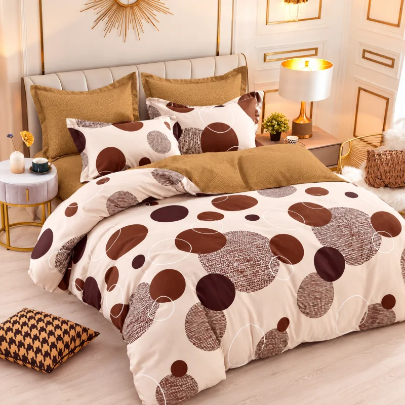 Set Lenjerie de Pat Dublu din Microfibră Premium, 6 Piese, Cearșaf 245x250 cm