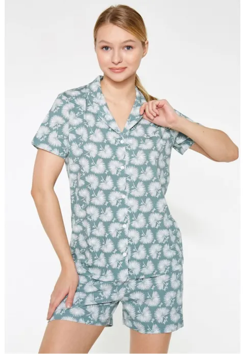 Pijama Dama  – Imprimeu Papadie, Verde
