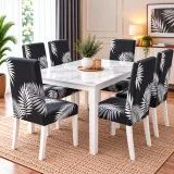 Set 6 Huse Elastice pentru Scaune, Microfibră Premium, cu Elastic, Protecție și Design Elegant