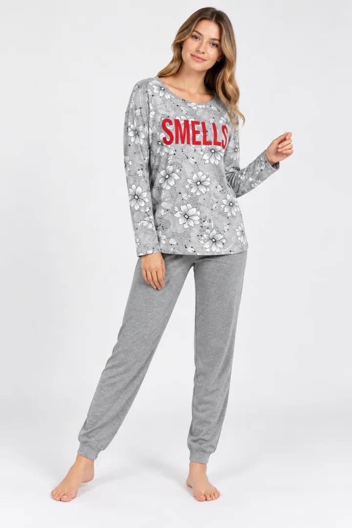 Pijamale damă cu imprimeu floral Smells