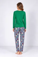 Pijama damă de Crăciun cu mânecă lungă și pantaloni lungi