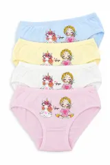 Set 4 Chiloți Fetițe din Bumbac – Culori Diverse